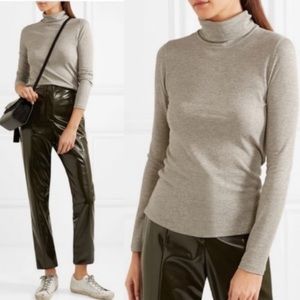 Madewell night sparkle tan metallic lightweight turtleneck H4583 medium